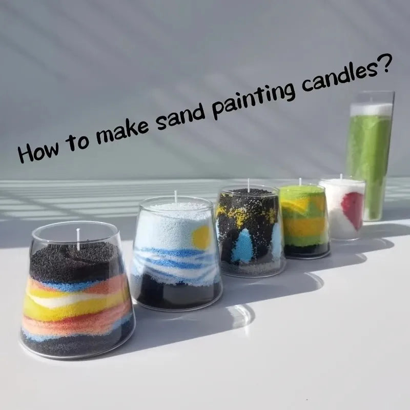 Colorful Sand Wax Candle Making Kit - 10 Colors DIY Art & Aromatherapy Set