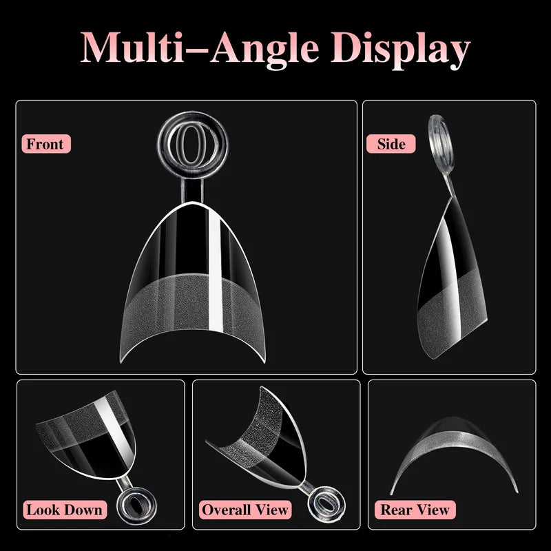 600PCS French False Nail Tips - Almond Square Acrylic Press-On Manicure Set