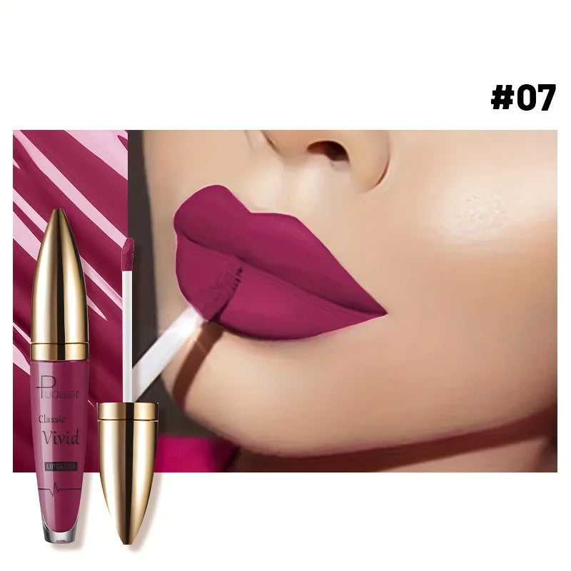 High Pigmented Matte Lip Glaze - Long-Lasting Smudge Proof Liquid Lipstick for Makeup
