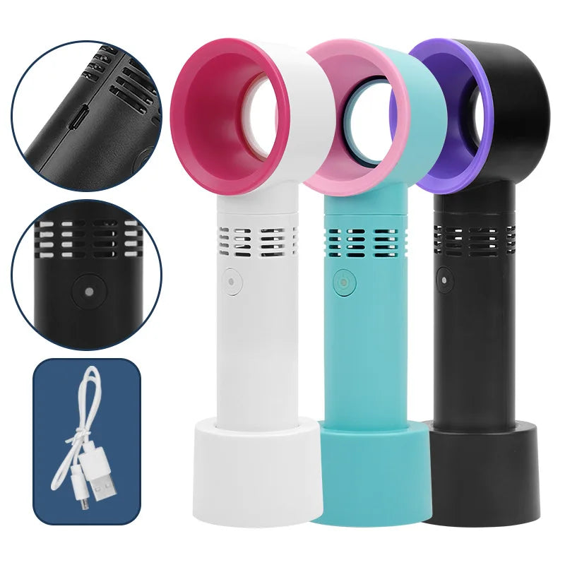 USB Charging Eyelash Dryer Bladeless Fan for False Lashes & Makeup Setting