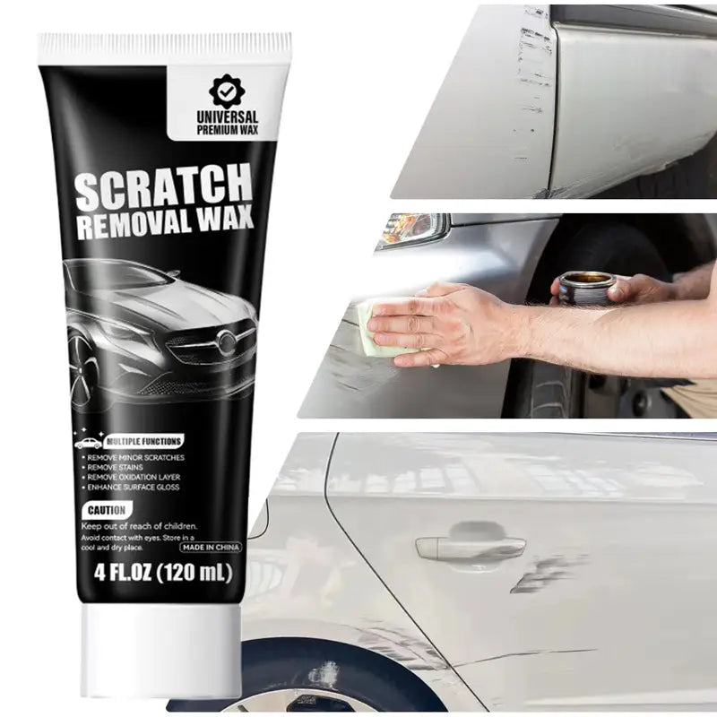 Car Scratch Remover Wax Paste - 120ml Auto Paint Repair & Polishing