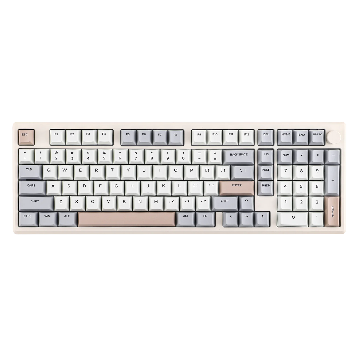 Mechanical Gaming Keyboard with Aluminum Gasket Mount, RGB Backlight, 1800 ANSI Layout, Bluetooth & Wired Connectivity