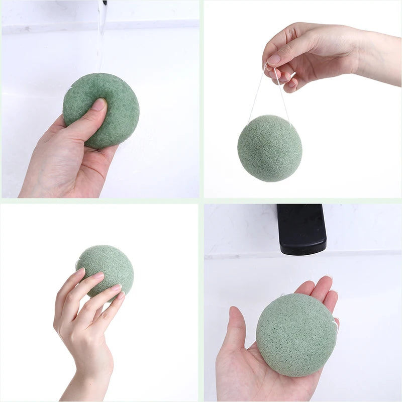Natural Konjac Facial Sponge for Gentle Cleansing & Exfoliation - Multiple Colors