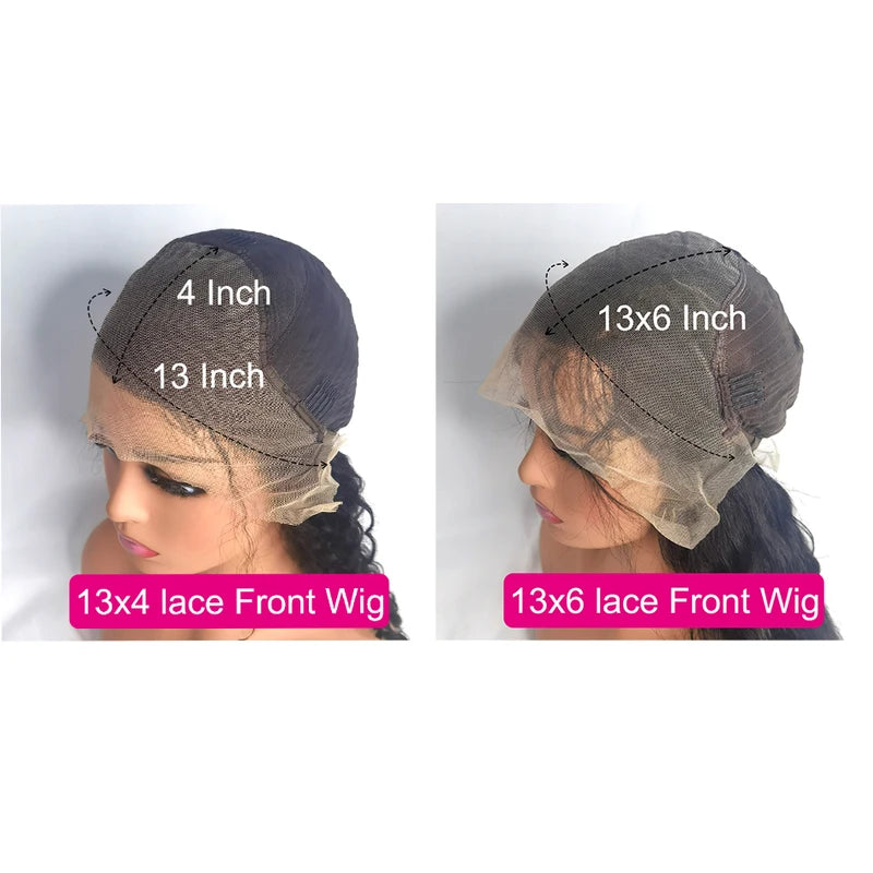 40-Inch Body Wave Human Hair Front Wig with Transparent Lace - Multiple Variants