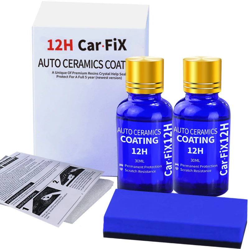 Car Ceramic Coating 12H Polish Wax Anti-Scratch Paint Protection 5 Years Glossy Finish