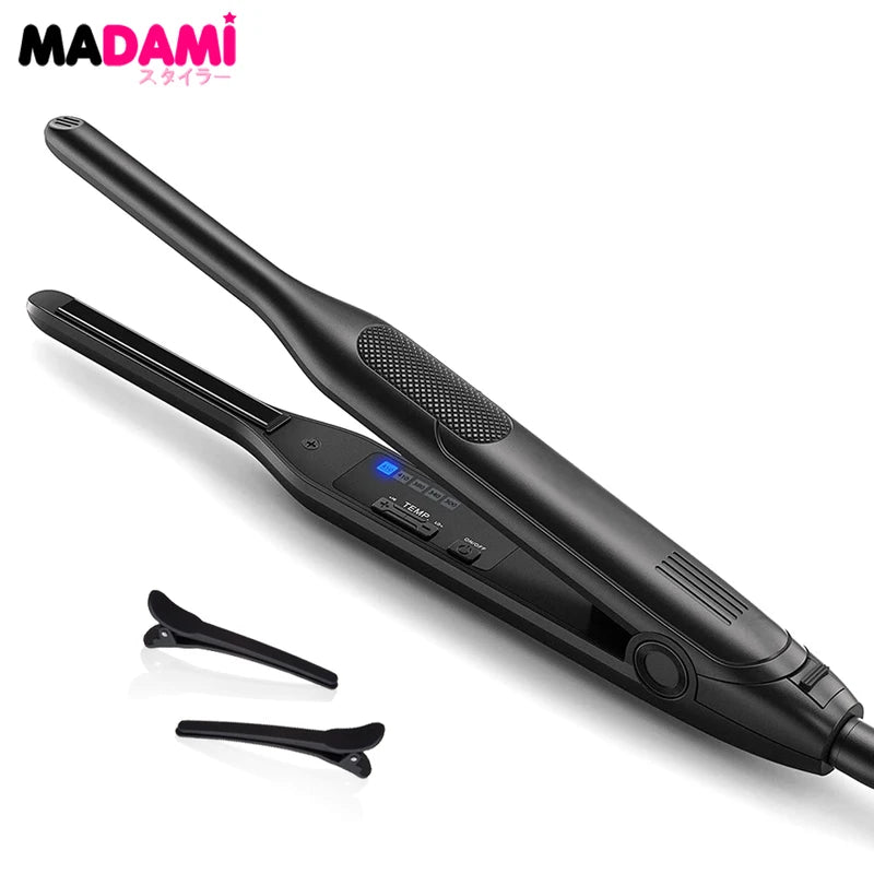 Professional Ceramic Coated Flat Iron for Short Hair & Beard Styling