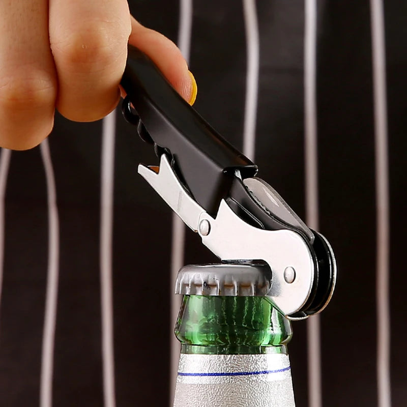 Multi-Functional Wine Opener Corkscrew with Foil Cutter - Professional Waiter Bar Tool