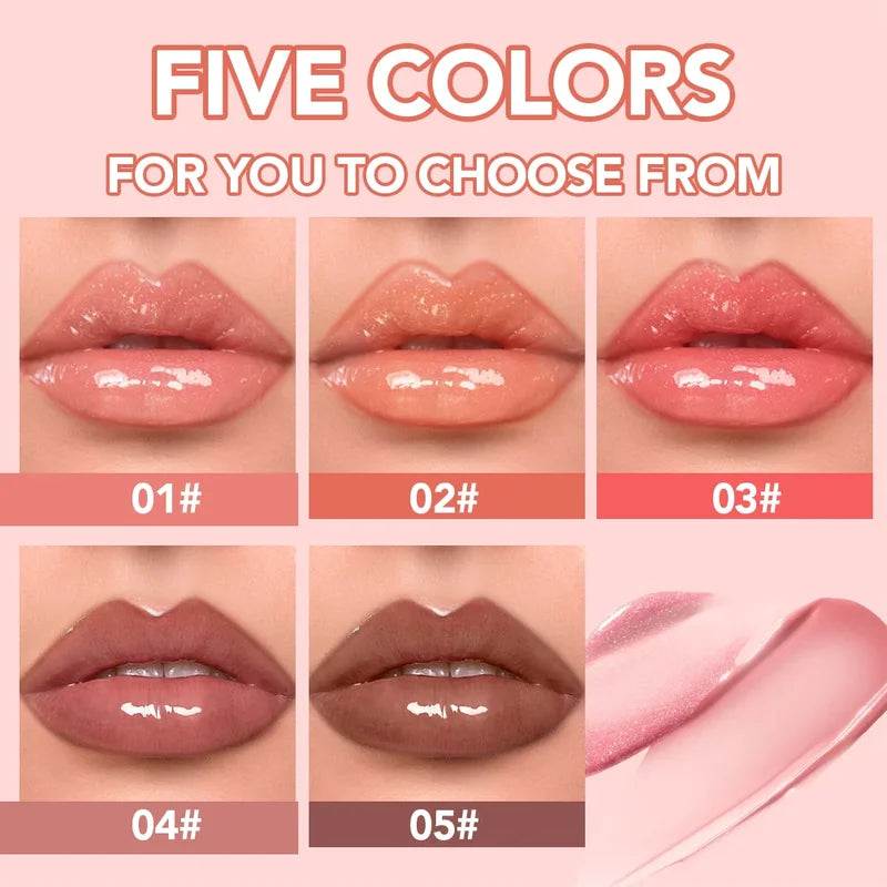 2-in-1 Lip Liner and Lip Gloss Set - Moisturizing, Natural & Sparkling Finish