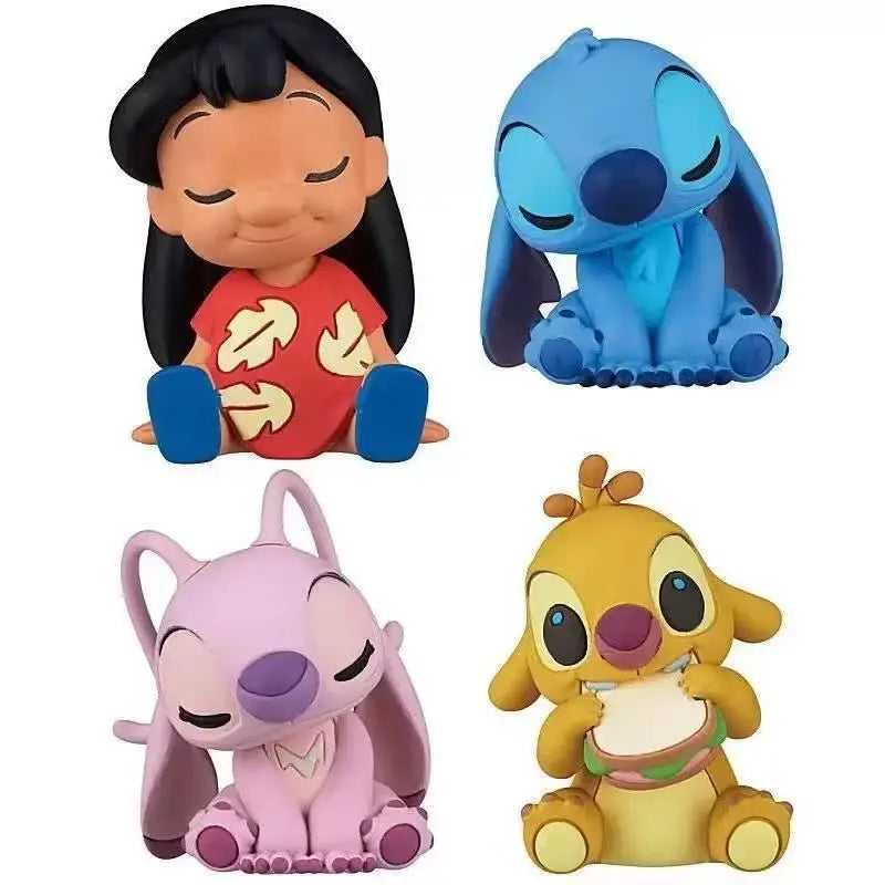 4pcs Anime Action Figures - Lilo Stitch Angel Collectible Toys for Desktop Display