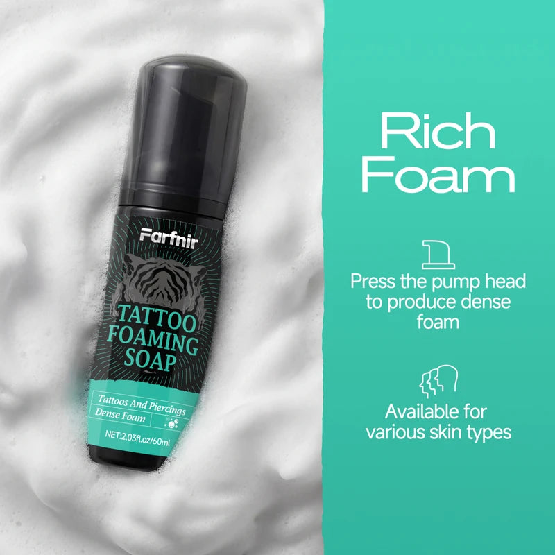 Tattoo Foaming Soap - Gentle Cleansing Moisturizing Brightening Skin