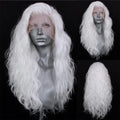 Synthetic Lace Front Wig for Women 24-26 Inch Heat Resistant Fiber Cosplay & Party Hair
