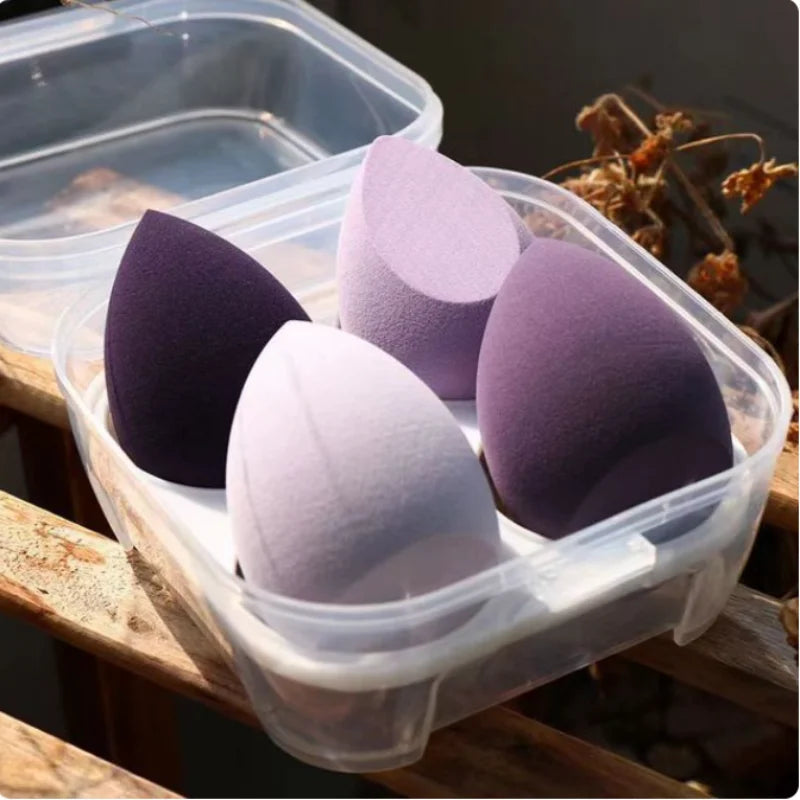 4PCS Makeup Sponge Set - Seamless, Hygienic, Smudging-Resistant Egg Beauty Blenders