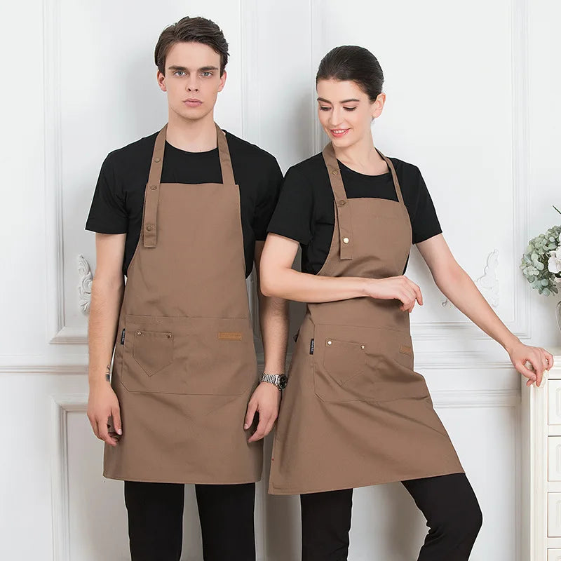 Lightweight Kitchen Apron for Women Men Chef Grill Restaurant Bar Uniform