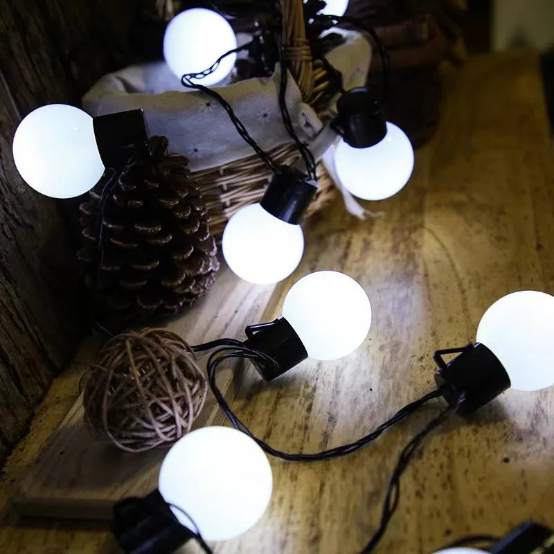 Outdoor Solar String Lights for Garden Yard Holiday Decoration Waterproof LED Bulbs
