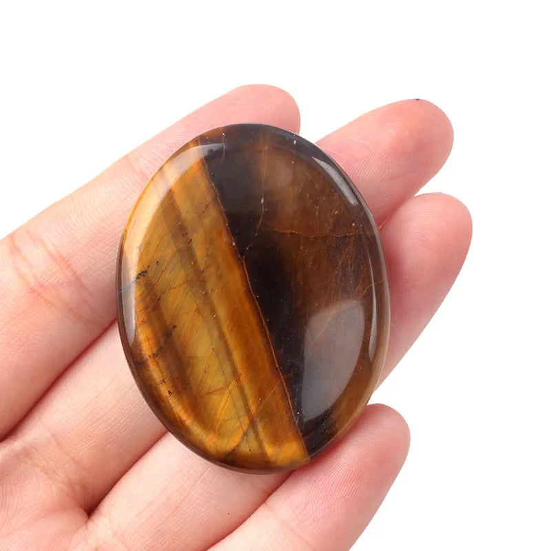 Natural Crystal Amethyst Oval Worry Stone for Jewelry & Relaxation