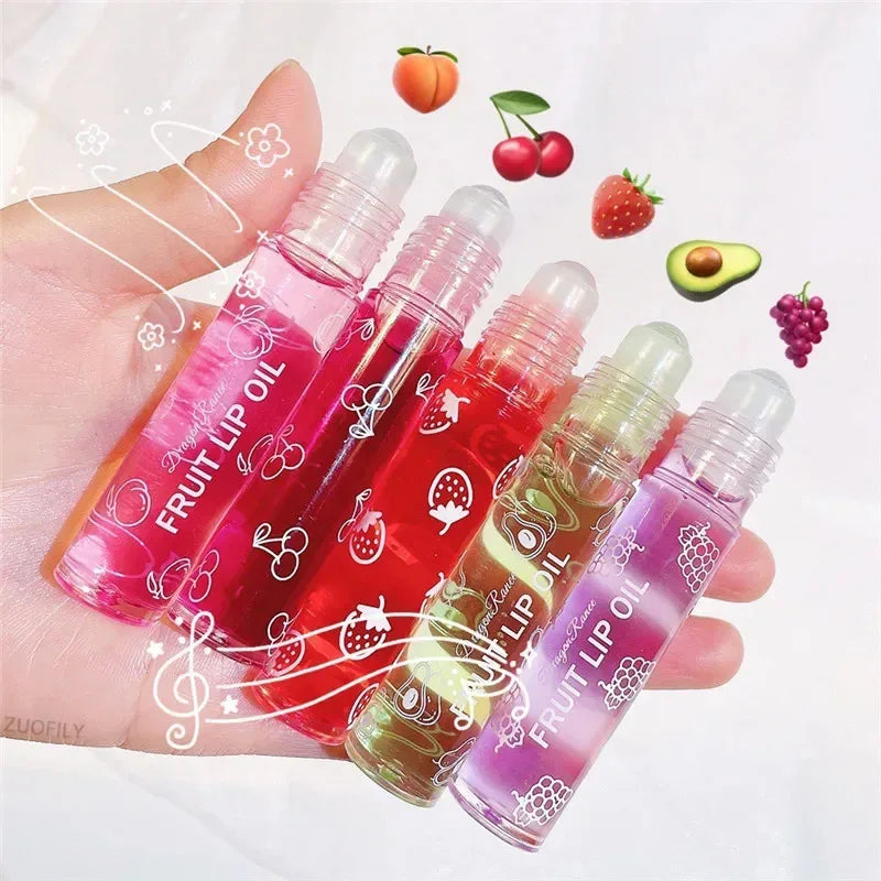 Fruit Lip Gloss with Moisturizing Lip Oil - Reduces Lines & Nourishes Lips