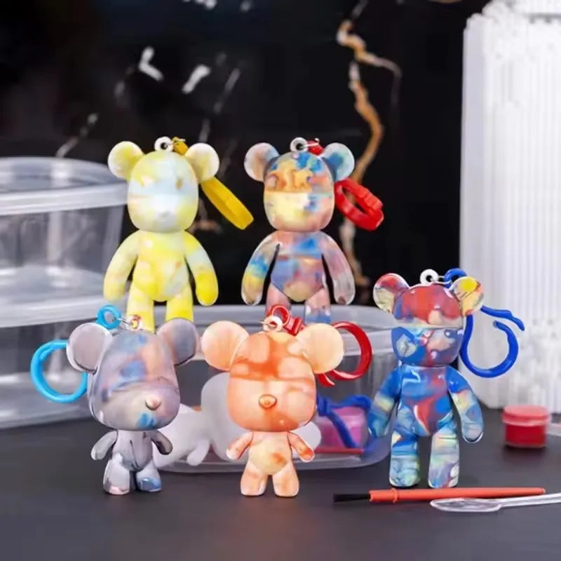 DIY Art & Craft Kit for Kids - Handmade White Bear Painting Set with Multi-Color Paints