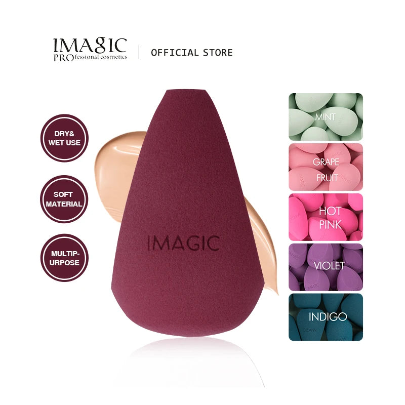 Professional Makeup Sponge Set - 10 Non-Latex Soft Blending Puff Kit with Stand