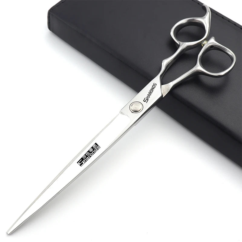 Professional Barber Scissors 6-9 Inch Flat Teeth Hair Cutting Shears - Multiple Colors