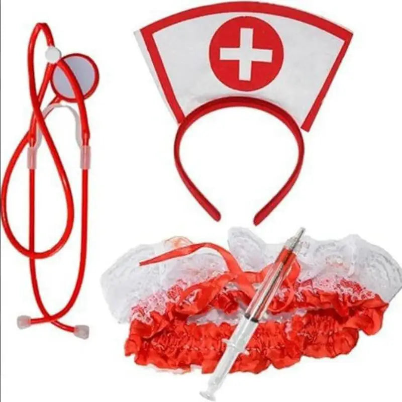 Nurse Hat Headband Costume Accessory for Halloween Cosplay Party Supplies