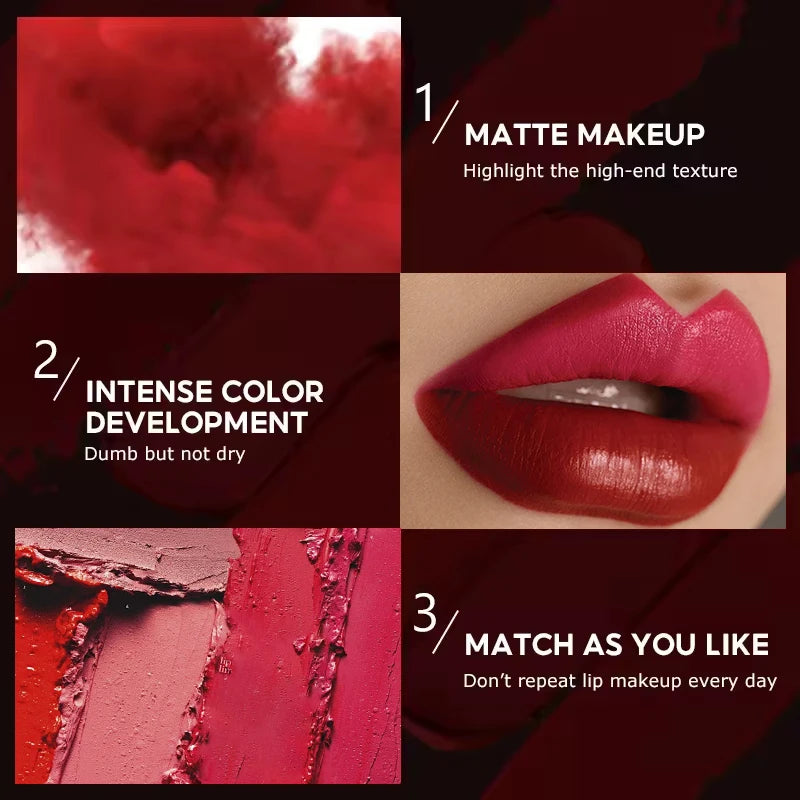 25-Color Matte Lipstick & Blush Palette - Multi-Purpose Lip, Eye, Cheek Makeup Set