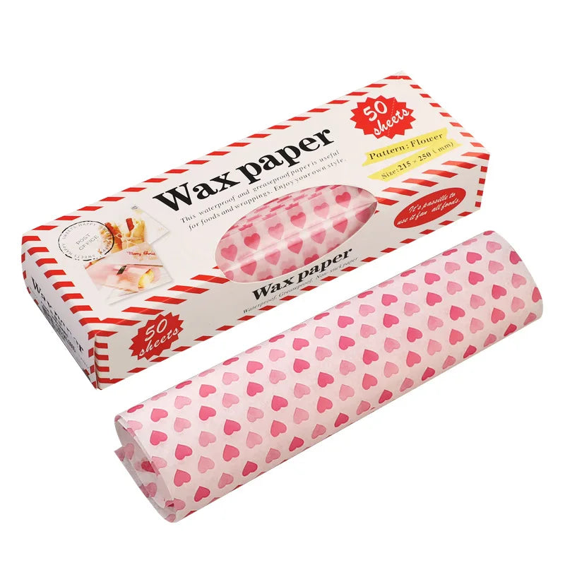 50Pcs Food Grade Wax Paper Food Wraps for Baking & Sandwiches