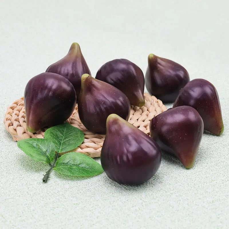 8pcs Artificial Fig Display - Realistic Faux Fruit for Decoration