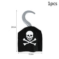 Kids Pirate Cosplay Costume Props Set with Hat Eye Patch Skeleton Hook for Halloween Party