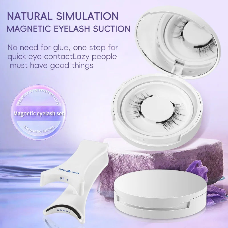 Magnetic False Eyelashes Set - Natural Look, Glue-Free, Easy to Wear