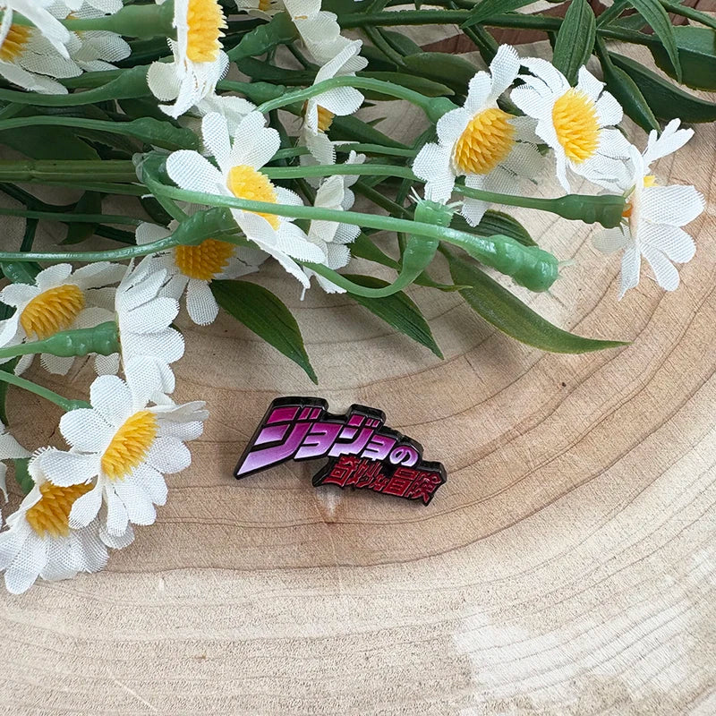 Anime Jojo's Bizarre Adventure Logo Enamel Brooch Pin Badge Fans Gift Accessory