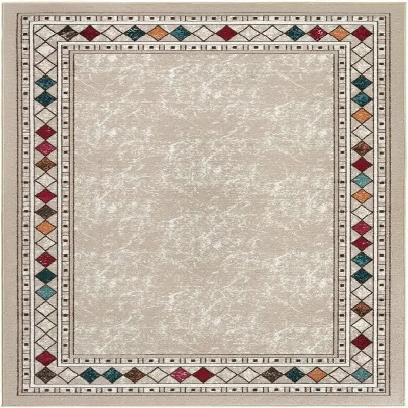 Modern Living Room Carpet Mat - Washable Non-Linting Home Decor Floor Rug