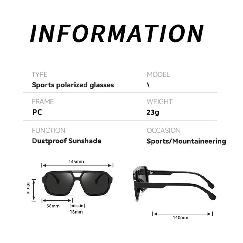 Polarized Pilot Sunglasses Men Women Retro Square UV400 Driving Outdoor