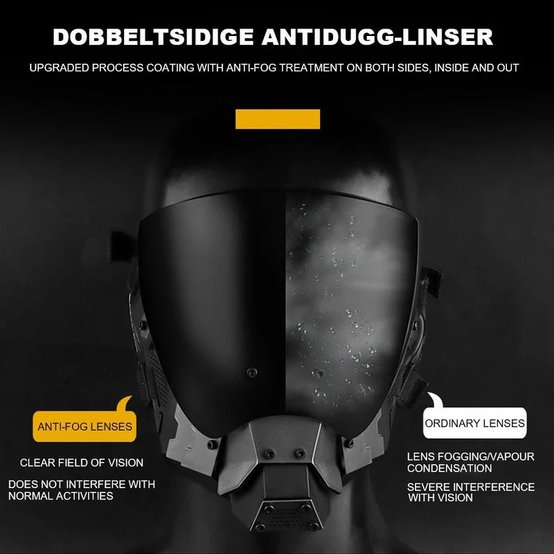 Tactical Full Face Mask Breathable Cosplay Helmet for Halloween and Airsoft
