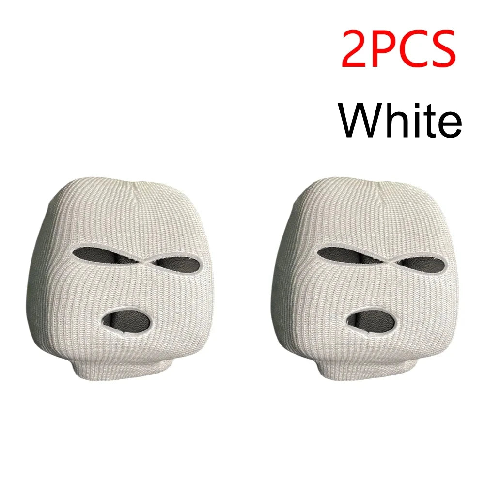 Universal Car Headrest Cover Face Mask Ski Mask Holiday Decoration for Tesla BMW Ford Volkswagen Kia