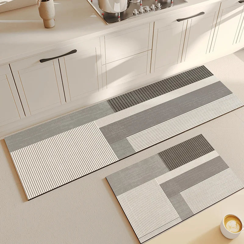 Super Absorbent Anti-Slip Shower Bath Mat with Non-Slip Rug for Bathroom & Kitchen