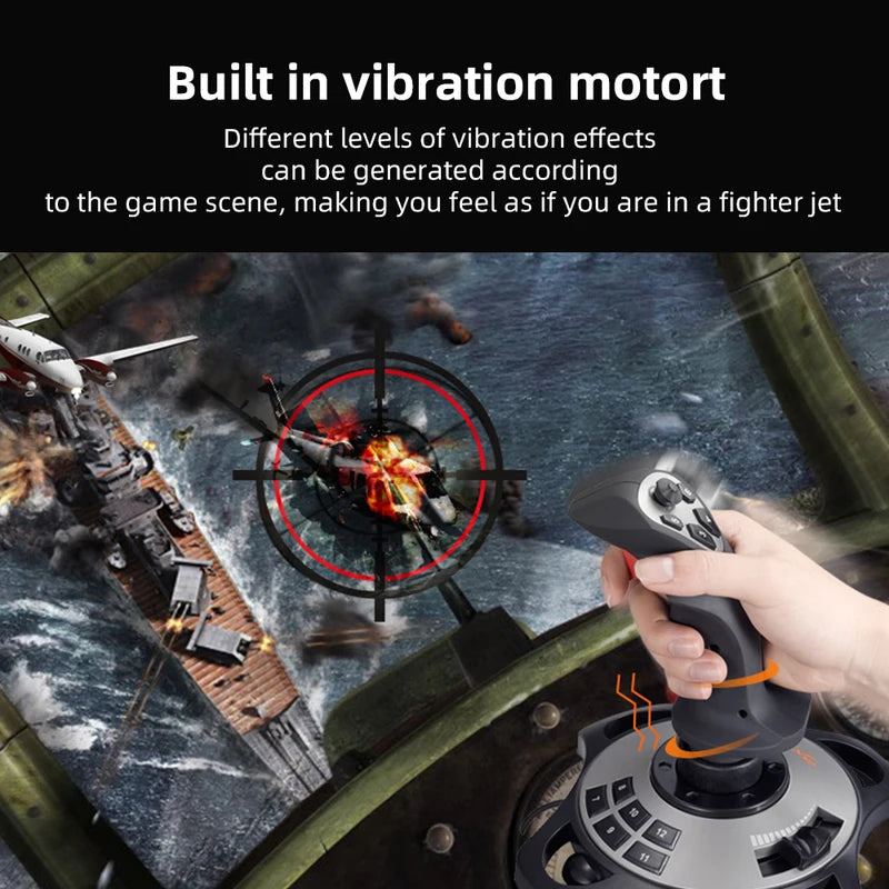 Simulated Flight Controller with Vibration for PC Gaming - PXN-2113 PRO