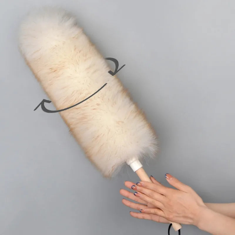 Super Soft Wool Duster for Household & Car Cleaning - Washable Dusting Brush