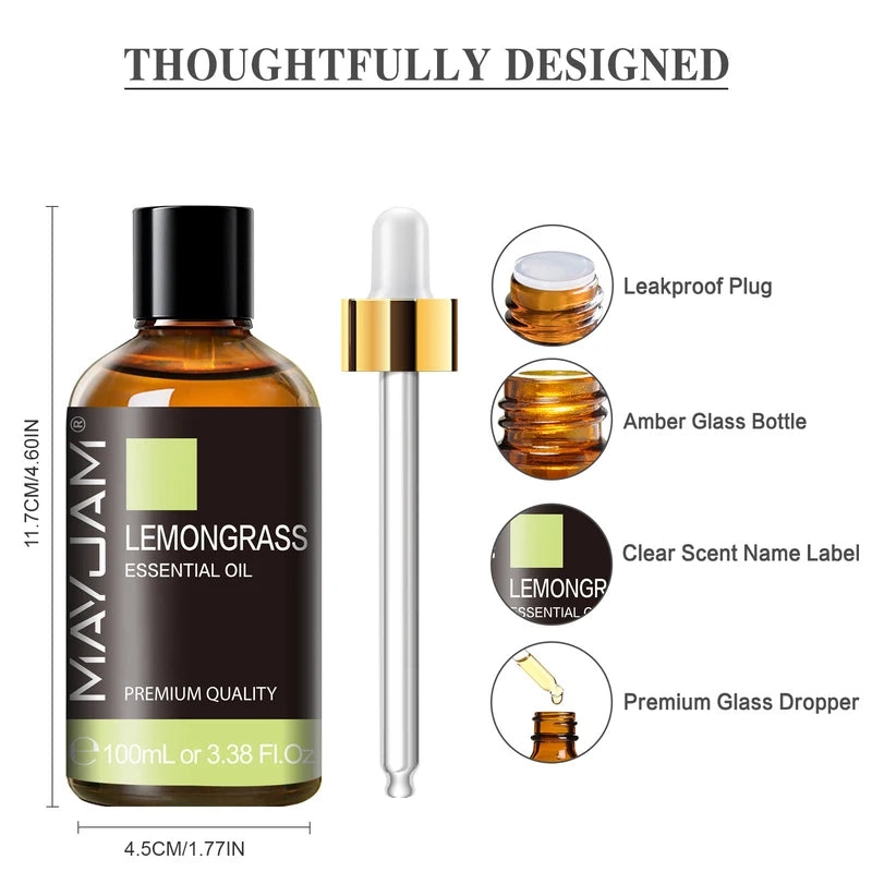 Essential Oil Set for Diffusers & Aromatherapy - 100ml Natural Fragrance Blends