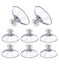 Heavy Duty Transparent Suction Cups with Screw Nut - Waterproof Plastic Adhesive Holders