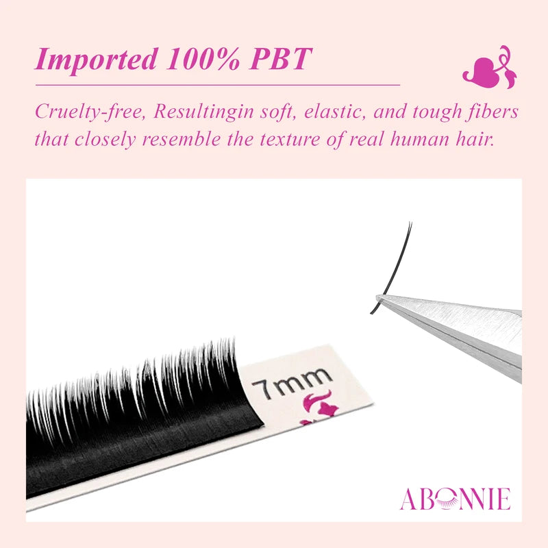 Flat Eyelash Extensions 5-7mm Ultra Soft Volume False Lashes Matte Black