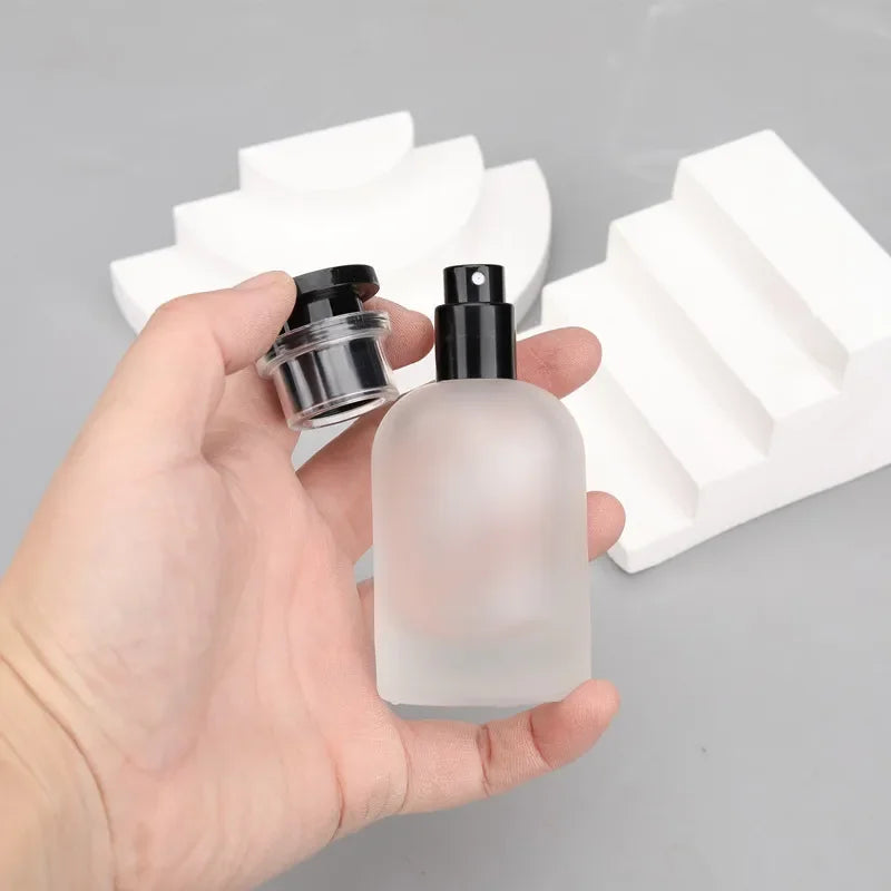 Frosted Glass Spray Bottles 30ml & 50ml Empty Perfume Atomizer Travel Containers