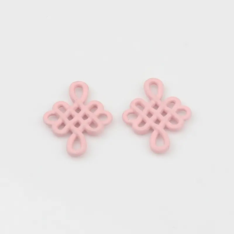 10pcs Zinc Alloy Charms for DIY Jewelry Making Enamel Chinese Knot Connectors