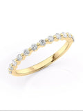 Sterling Silver Zircon Bead Ring for Women Engagement Wedding Jewelry