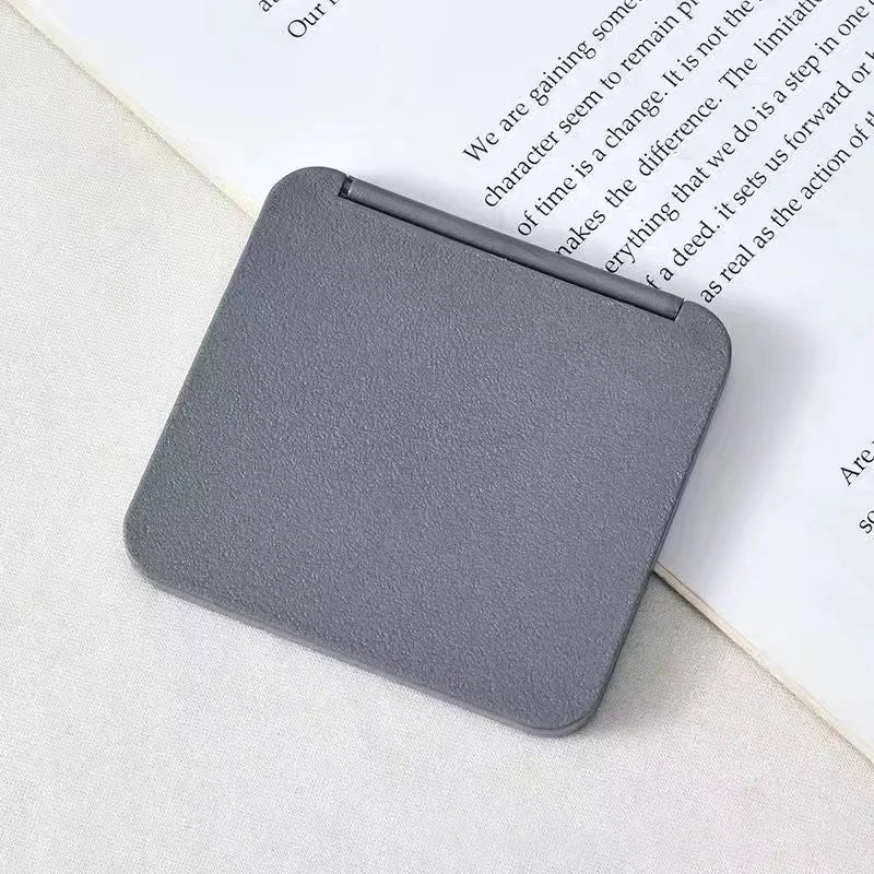 Double-Sided Portable Makeup Mirror - Square Compact Handheld Mirror for Girls