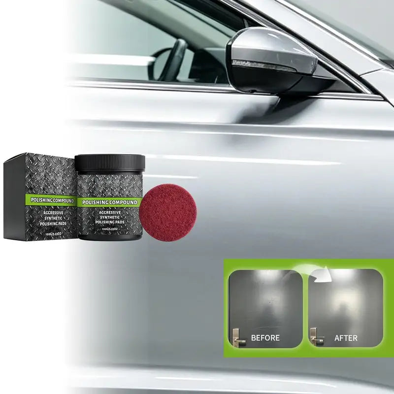 Car Polishing Paste Set for Scratch Removal & High Gloss Finish - Includes Sponge