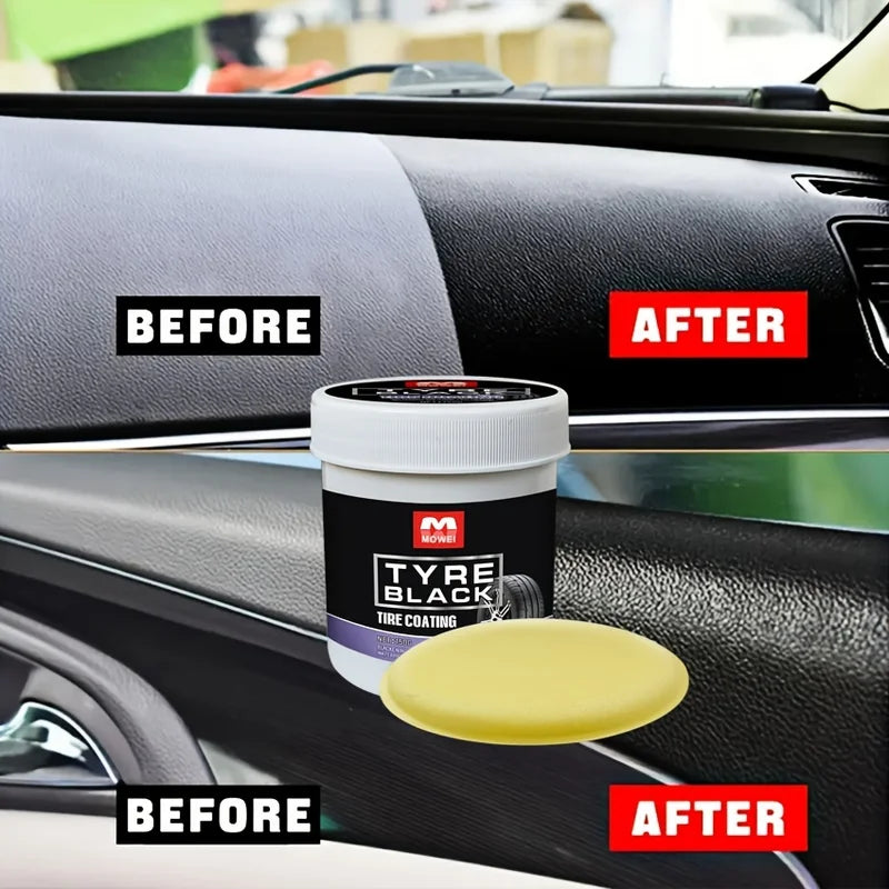 Car Tire Gloss Wax - Rust-Proof, Decontamination & Shine Cream for Tire Care
