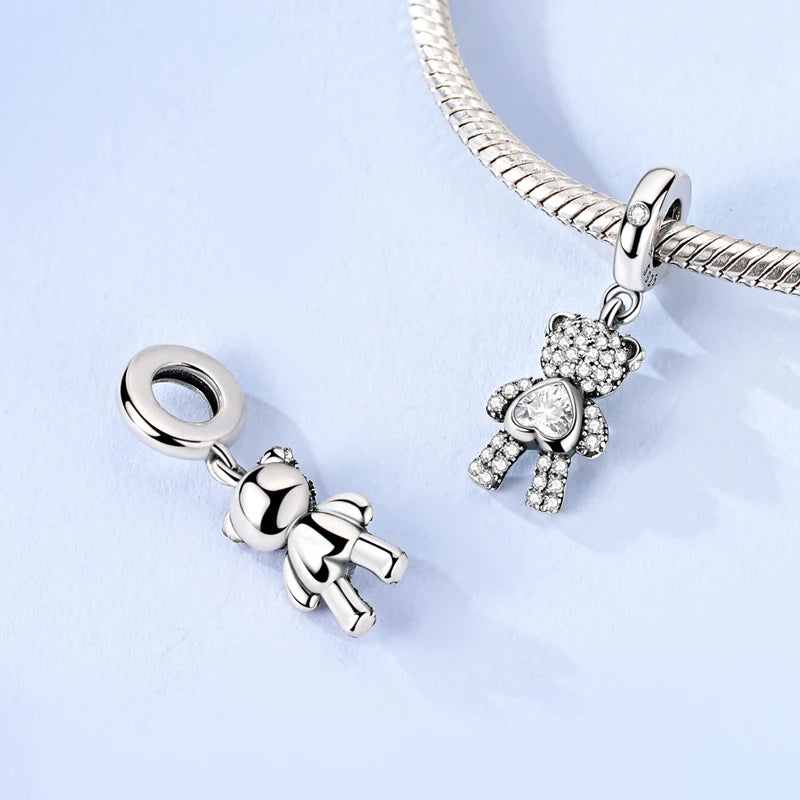 925 Sterling Silver Charms for Jewelry Making - Dreamcatcher, Bow & Beads Pendants