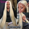 Blonde Lace Front Wig Human Hair 13x4 13x6 HD Straight Lace Frontal Wigs 30-36in