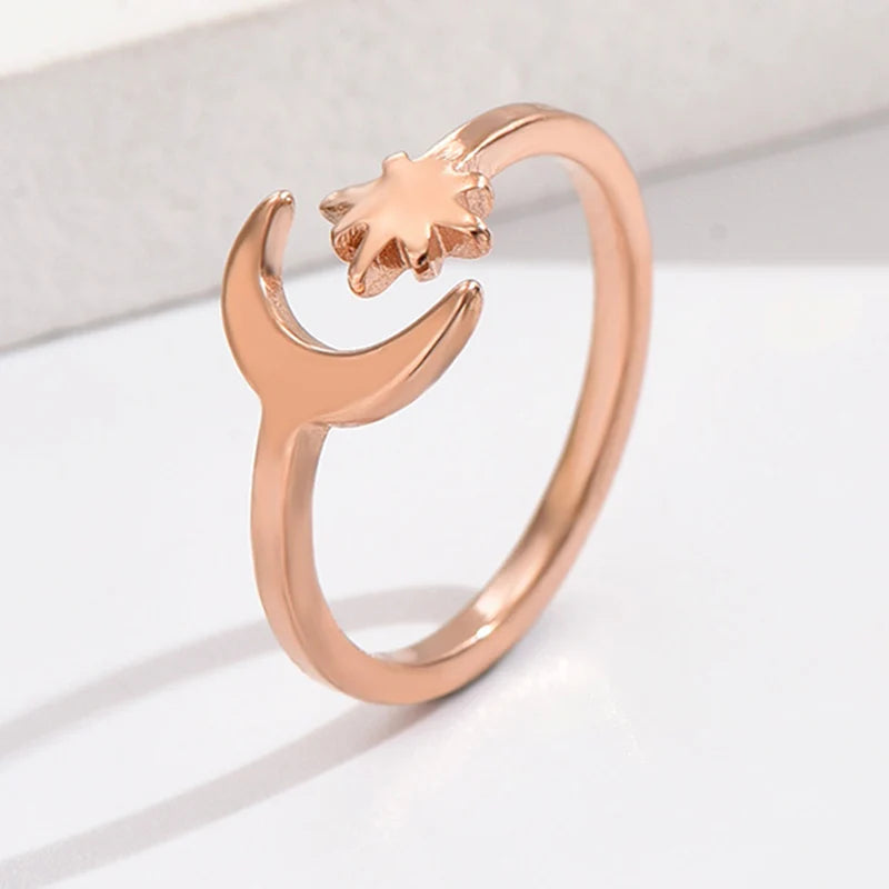 3PCS Adjustable Toe Rings for Women, Star and Moon Design, Summer Beach Jewelry