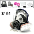 Full Face Respirator Gas Mask with Activated Carbon Filter Canister for Fumes and Chemical Protection